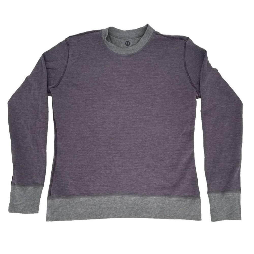 Lululemon Sweater Mens purple & Grey Performance Activewear Top reversable